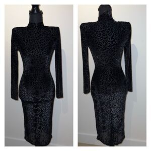 NEW Crushed Velvet Leopard Dress
